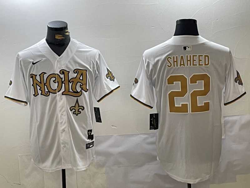 Men's New Orleans Saints #22 Rashid Shaheed White Cool Base Stitched Jerseys,We sell and wholesale Men's New Orleans Saints #22 Rashid Shaheed White Cool Base Stitched Jerseys on line form chian!